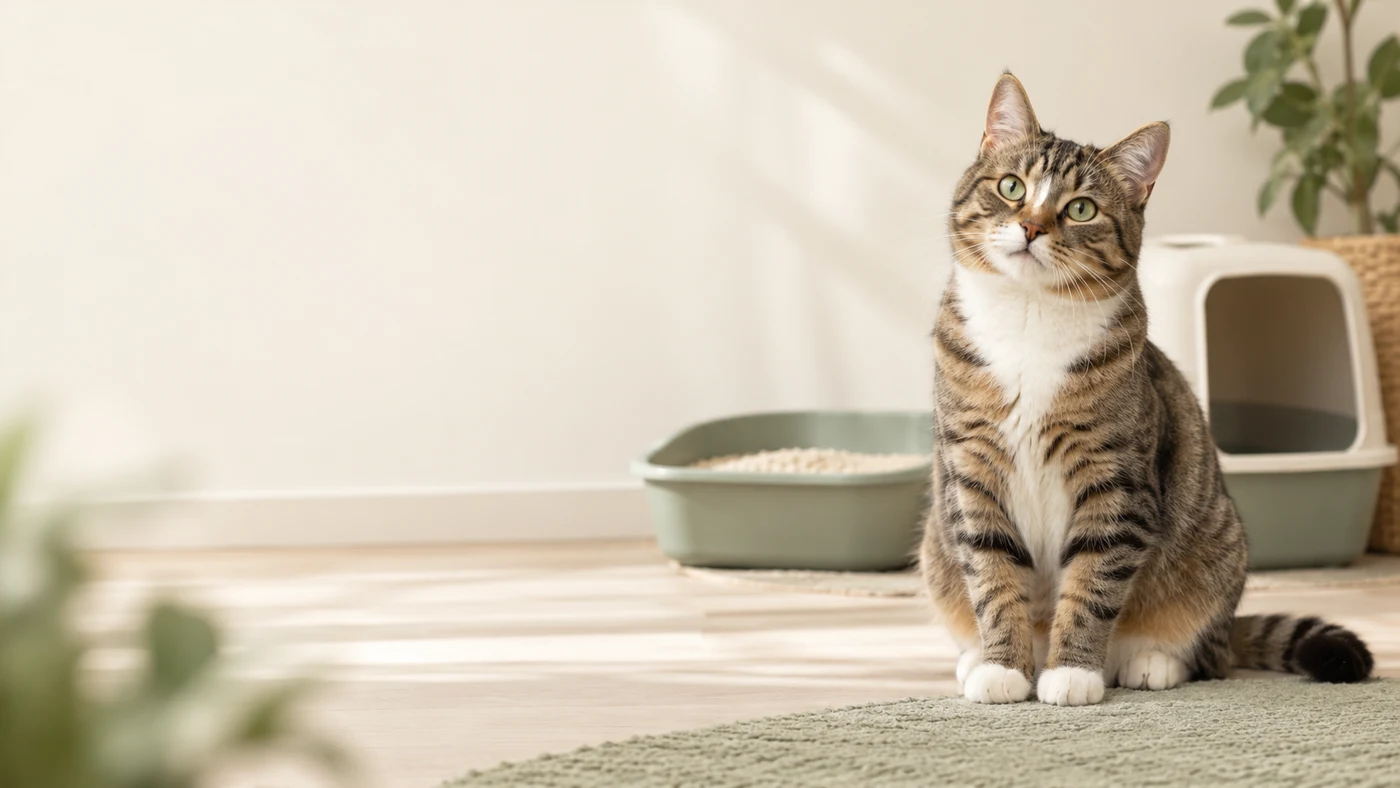 Composição editorial ilustrativa ANIVA; não comprova produto, experiência real ou teste. Contexto de Comparador de caixas de areia para gatos
